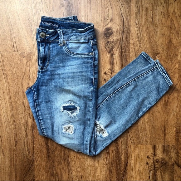 Mid-Rise Patched Up Jeggings - Picture 2 of 3